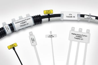 Кабелна идентификация за тръби, кабели и проводници с различни размери.