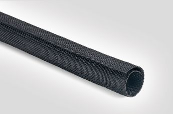Twist-In self-closing polyester braided sleeving