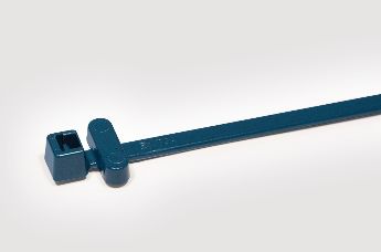 Metal detectable cable tie with RFID chip inside