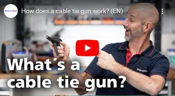 Como funciona uma pistola para atar abraçadeiras?
