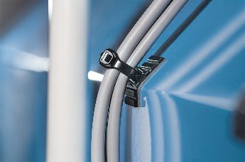 The FlexTack cable tie mount is a flexible cable management idea for round and angled surfaces.