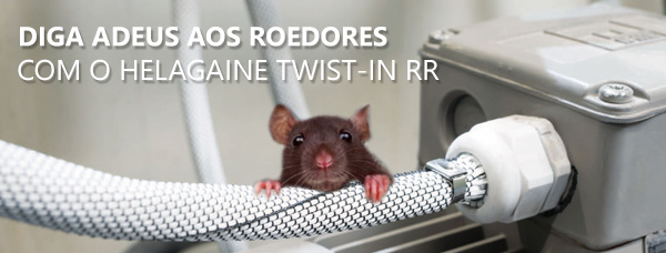 Helagaine Twist-In-RR é usado para agrupar e proteger cabos e tubos contra roedores em áreas exigentes como sector automóvel, ferroviário, telecomunicações, subterrâneos e sistemas de esgoto.