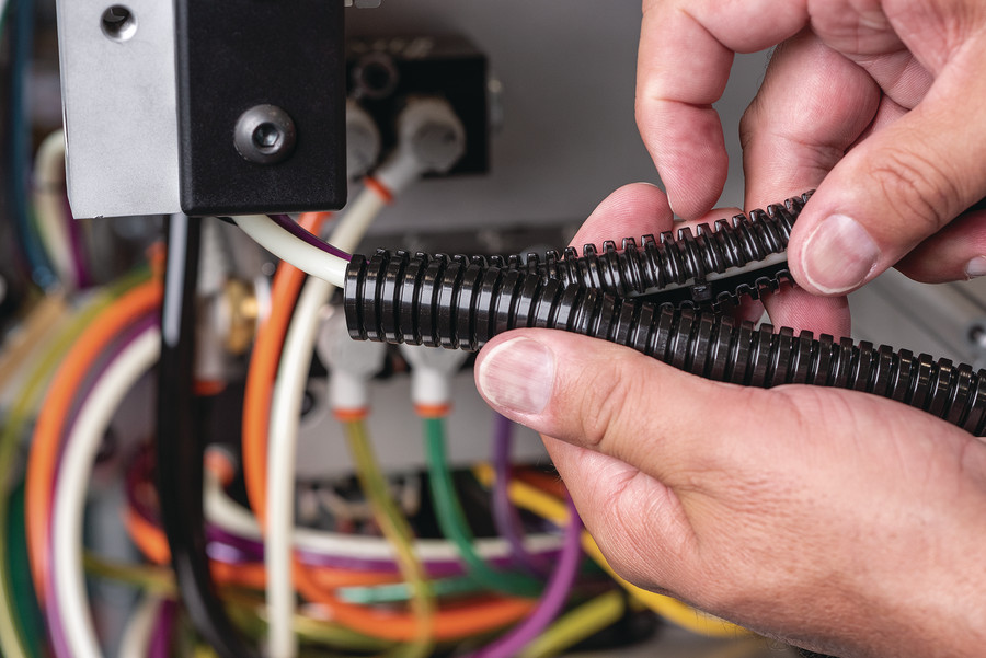 Protective sleeving for cable protection in HVAC systems