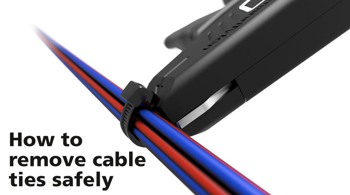Hogyan kell a kábelkötegelőket biztonságosan eltávolítani az EVO cut kötegelő vágóval?