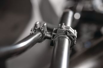 Modular fastener guiding two media-carrying lines