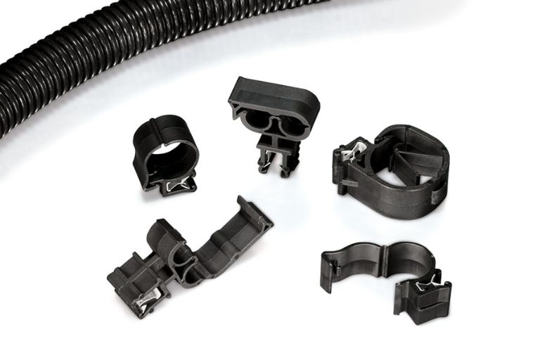 Fluid routing: automotive fasteners, line clips, clamps, ties