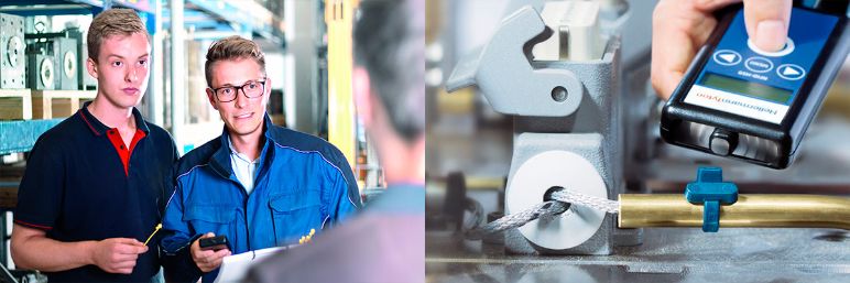 To mænd der bruger RFID og RFID applikationer