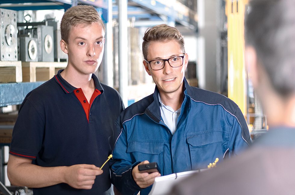 two men using RFID and RFID application