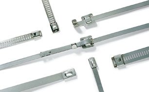 Corrosion-resistant MBT cable ties and P mount bases made of stainless steel