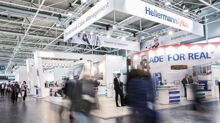 HellermannTyton trade fair booth