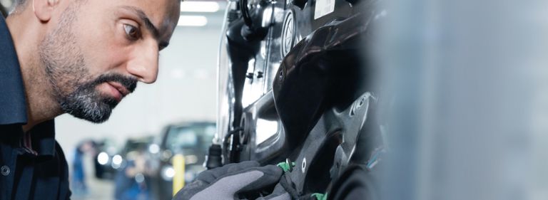 Man working in a car