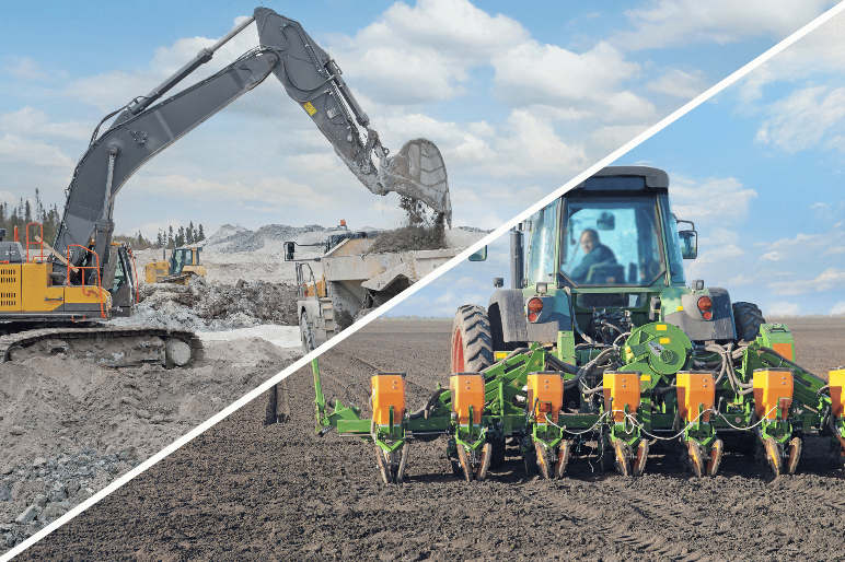 Agriculture and construction vehicles