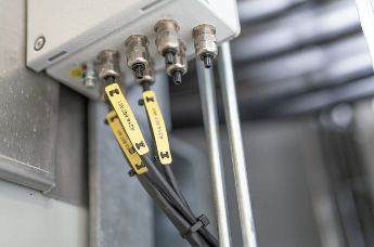 Cable marking and labels for use in wind turbines