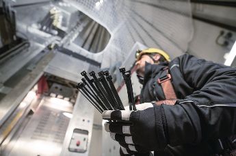 Cable ties for harsh environments in wind farms