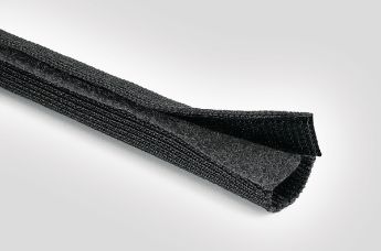 Re-closeable protective sleeving with hook-and-loop seal