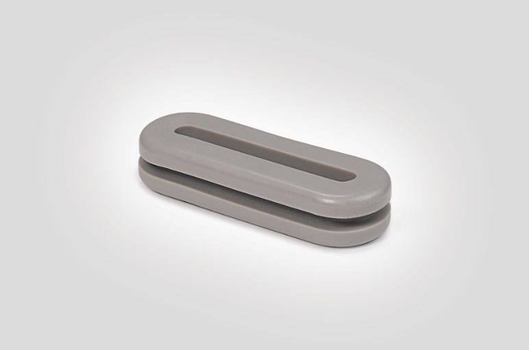 Snap in cable grommet: protects cables from sharp edges