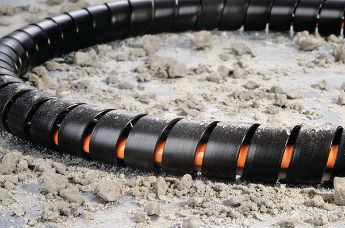 Vastagfalú spirális kábelvédő az építőipari hidraulikus vezetékek részére