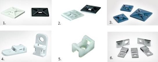 Cable tie mounts: self-adhesive fixing solutions