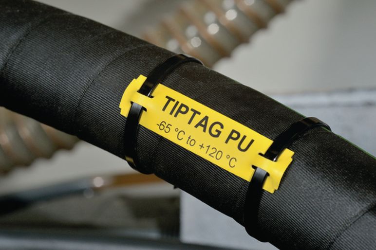 UV-stable cable tags in continuous reels