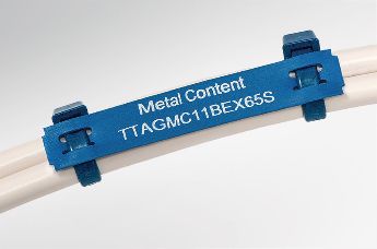 Metal content cable marker