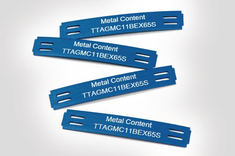 Cable tags, metal detectable for chemical and food industry