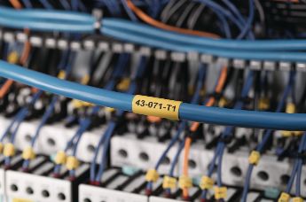 Heat shrink labels with low fire hazard for rail applications