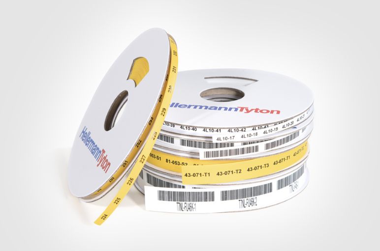 Heat shrink labels for identifying cables and wires