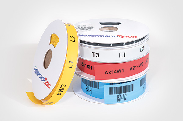 Coloured heat shrink tubing for visual identification