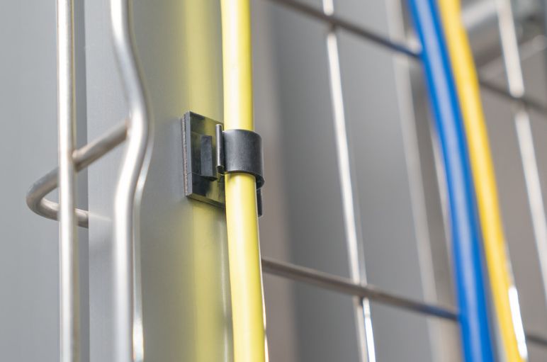 Magnetic cable tie clips