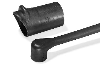 Right-Angle Shapes, VG style/MIL style - Helashrink 1100 Series, with rib, low profile