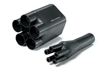 5-Way Outlet Shapes, Breakout Boots - Helashrink 500 Series, in line, low volt