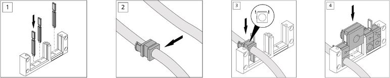 Hvordan installeres kabelgennmførings systemet VarioPlate trin 1 til 4