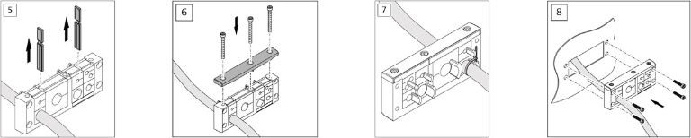 How to install cable entry system VarioPlate steps 5 to 8
