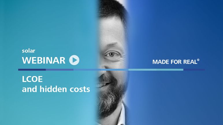 Webinar: Quality, solar LCOE and hidden costs per kWh