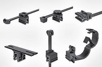 Clips de borde con diferentes direcciones de ruteo de cables