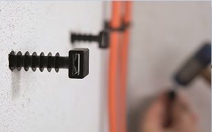 LOK para gestión de cables por la pared: se puede utilizar tanto en interiores como en exteriores.