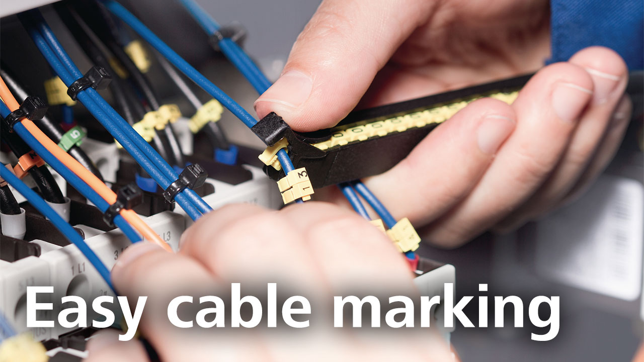 WIC cable markers in the control cabinet