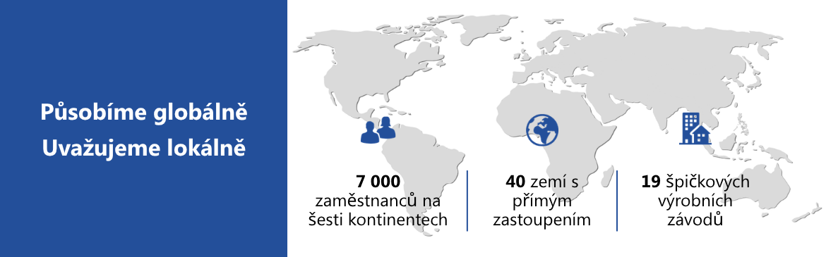 Místo, kde 7 000 lidí ve více než 40 zemích formuje budoucnost správy kabelů. Stojí za námi 19 špičkových výrobních závodů.