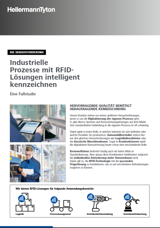 Intelligent identification of industrial processes with RFID solutions
