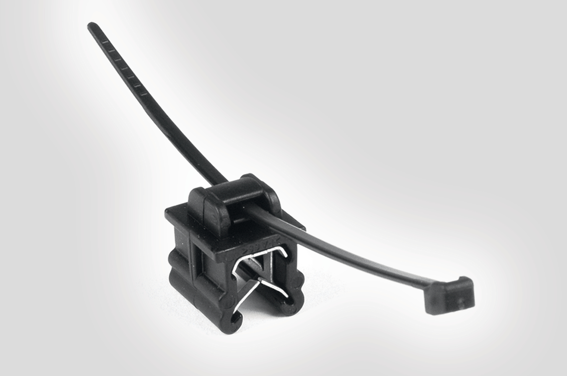 Lot of 200 Hellermann Tyton Black Cable Zip Ties 8" T50MRX Screw Mount
