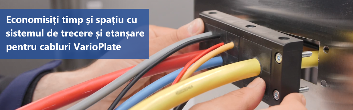 Sistemul de trecere și etanșare pentru cabluri VarioPlate este utilizat pentru rutarea și etanșarea cablurilor de diferite dimensiuni.