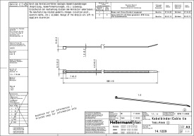 111-00824 Hellermanntyton, Kabelbinder, Nylon 4.6 (Polyamid 4.6), Grau