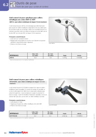 Outil manuel de pose spécifique pour colliers métalliques des séries MBT et  AMT HDT16 (110-40000)