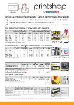 Tarifa de Precios (PVP`s) de PrintShop, el Servicio de Impresión Personalizado