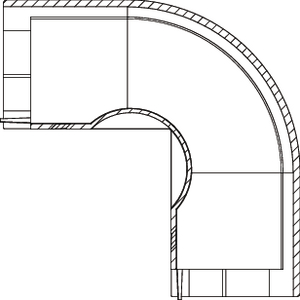 External Elbow joins raceway at a 90 degree outside corner.