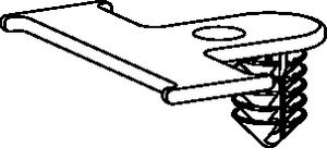 The bundle fastens to the tape bar using tape or cable ties.