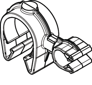 The MOC to MOC 180 is a rotatable dual routing clip that keeps two routings secured and separated.
