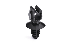 A rotatable dual routing clip that keeps two routings secured and separated.