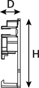 Splice protector holder 3A heatshrink/splitter 1x16, 1x64 (side view)