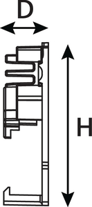 Splice protector holder ANT heatshrink/splitter 1x16, 1x64 (side view)